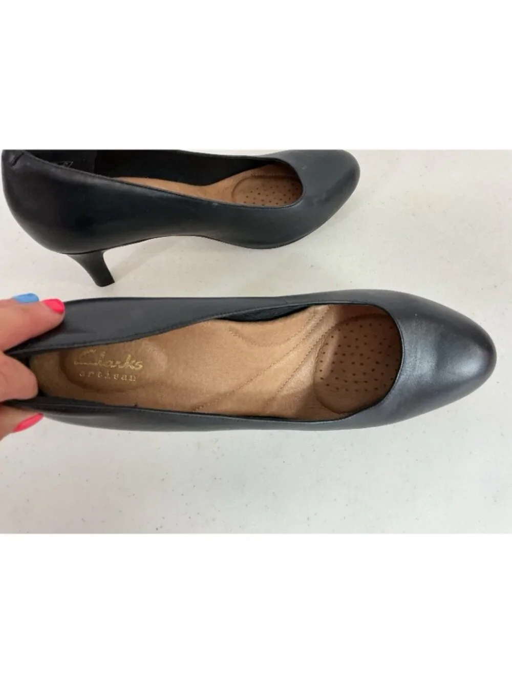 Clarks Leather Heels Pumps Womens 10W